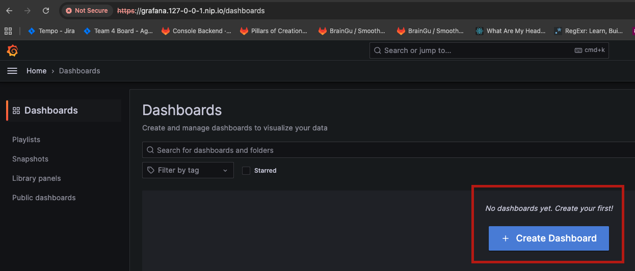 Create a new Dashboard